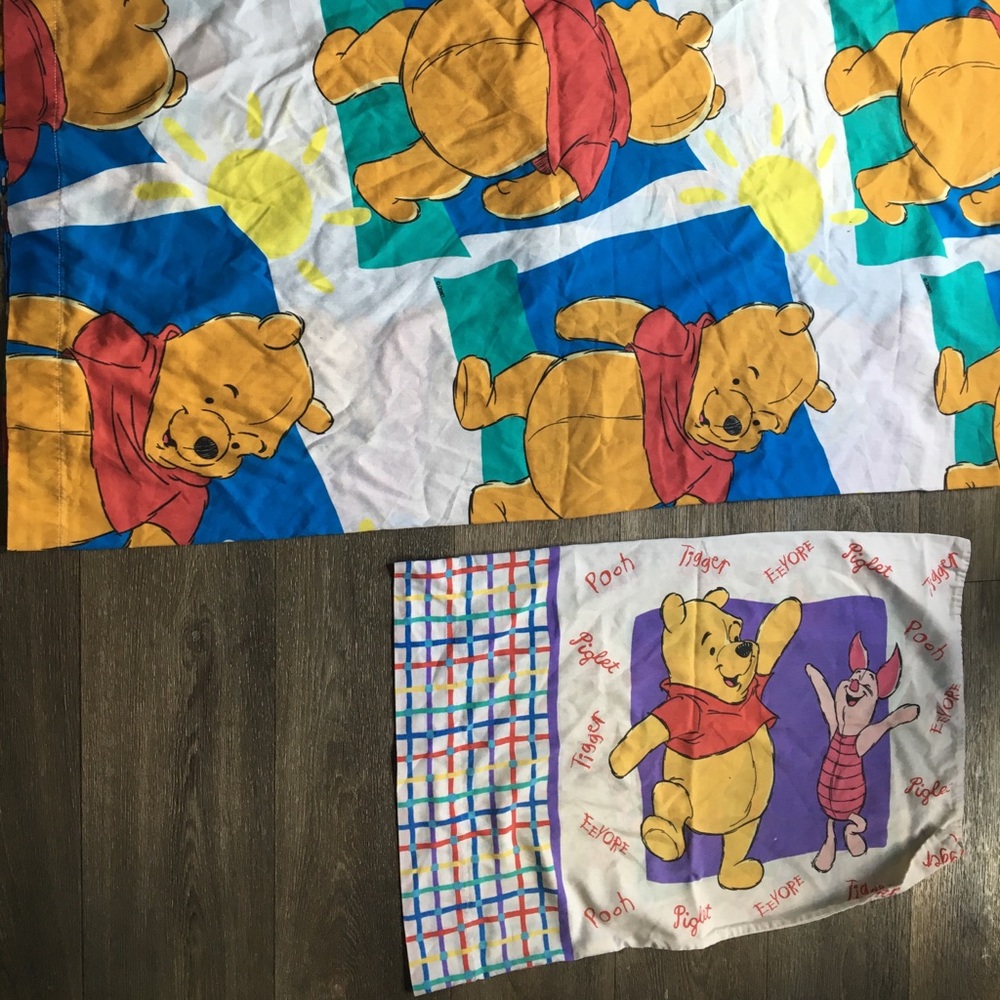 🏰 🐻 Disney Winnie the Pooh Twin Flat+Pillowcase